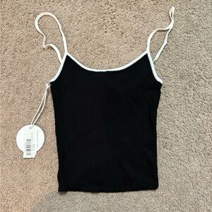STAUD Black Fitted Camisole Top